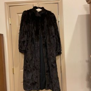 Vintage dark brown 100% Mink fur coat FULL LENGTH